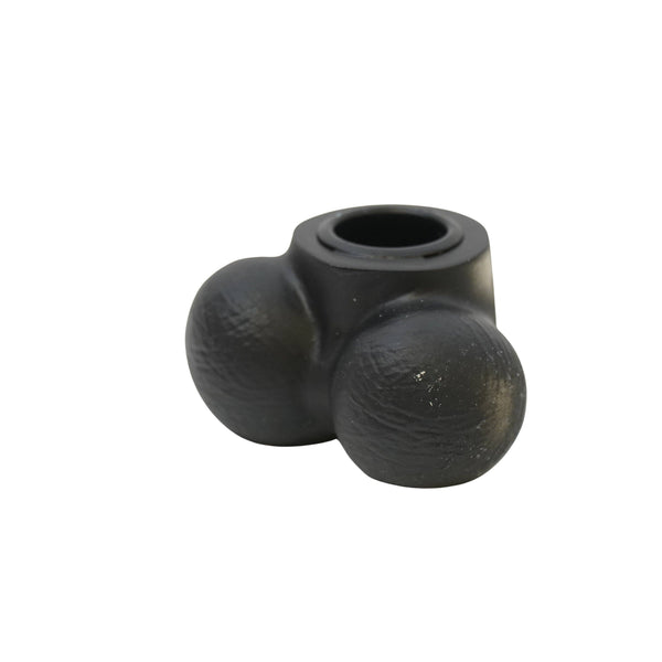 Portavelas - Escroto - Poliresina - Negro - 7,5 x 5,5 x 4 cm