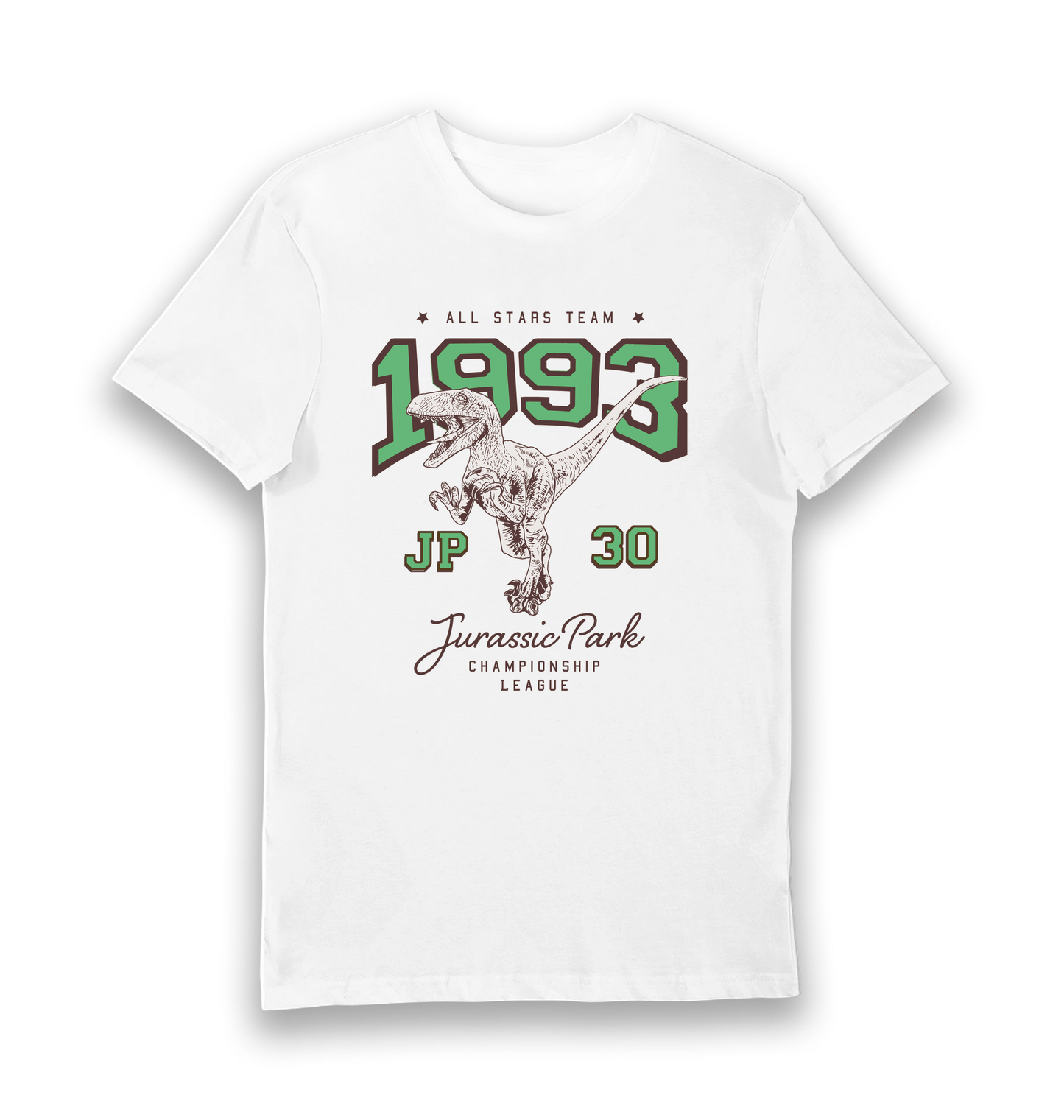 T-shirt adulte Jurassic Park 1993 Varsity League