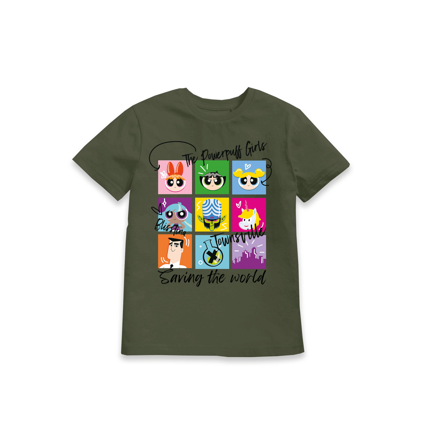 T-shirt enfant Powerpuff Girls Saving the World