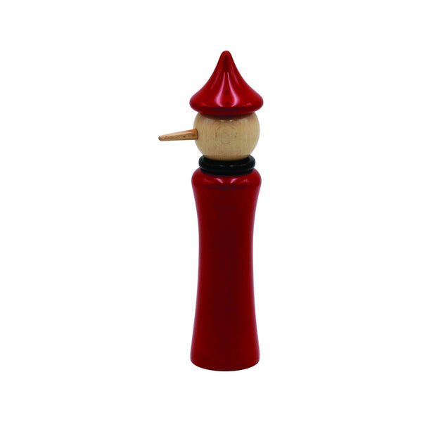 Moulin à épices «Pinocchio» hêtre laqué rouge/noir