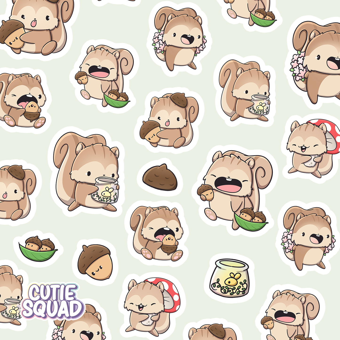 Planches d'autocollants Cozy Nut Club