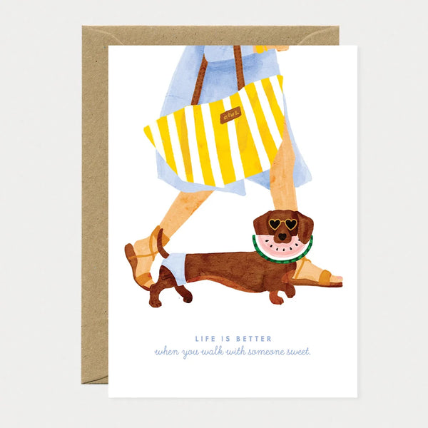 Summer dachshund - Greeting card