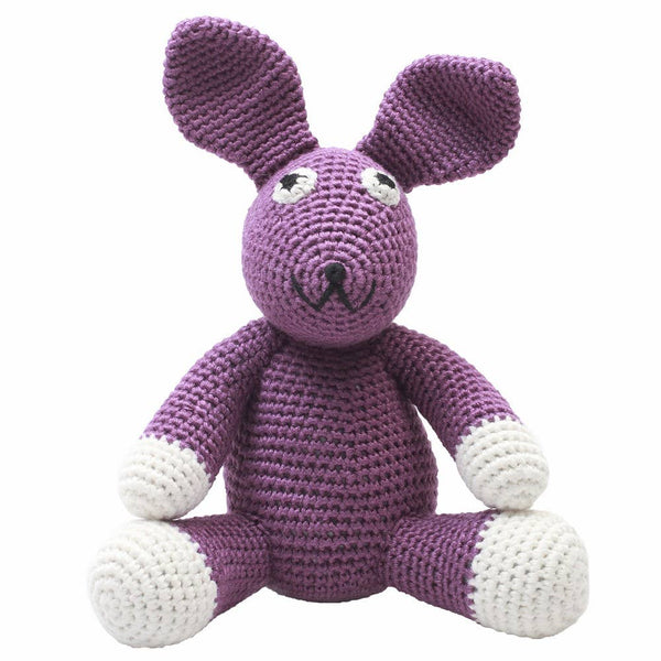 Peluche de ganchillo - Conejo morado oscuro