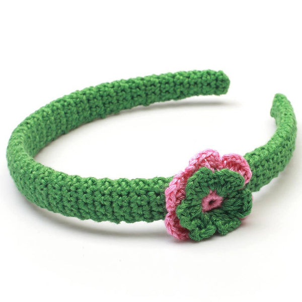 Diadema con flor - Verde