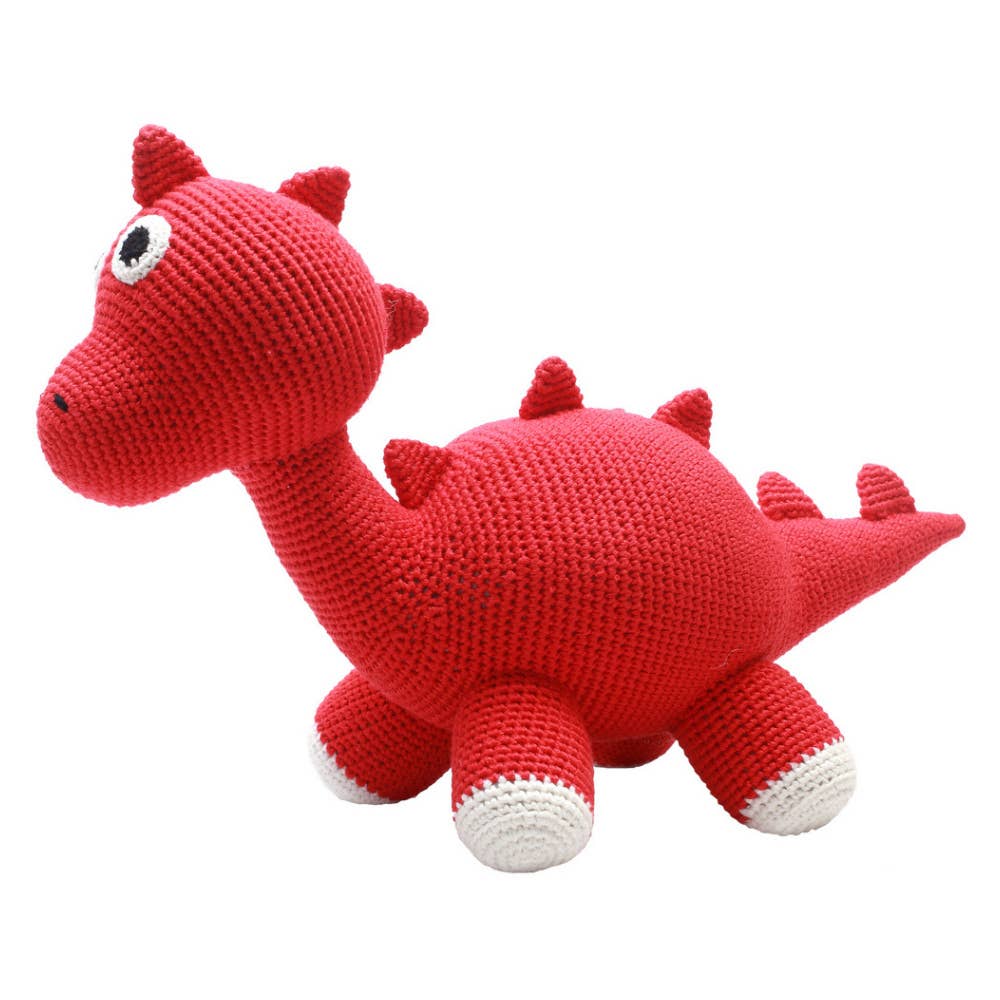 XXL gehaakte dinosaurusknuffel - Rood