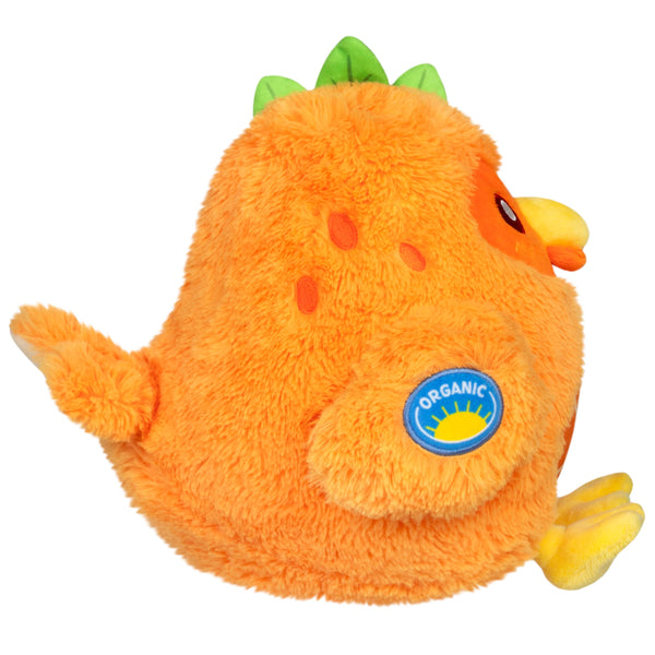 Mini pollo de peluche naranja aplastable