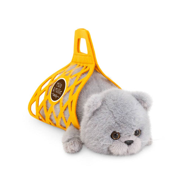 Peluche Milo & Millie, Milo el Gato Gris (35 cm) - 0+