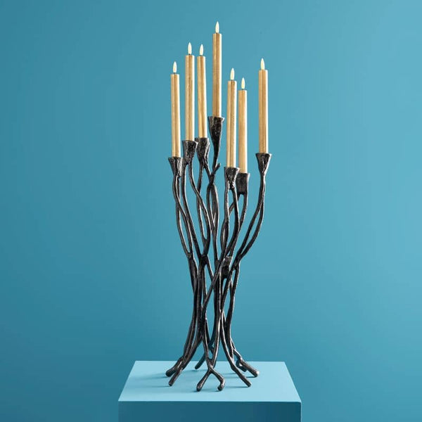 Candeliere Roots Nero, Alluminio, 25 x 22 x 63,5 cm