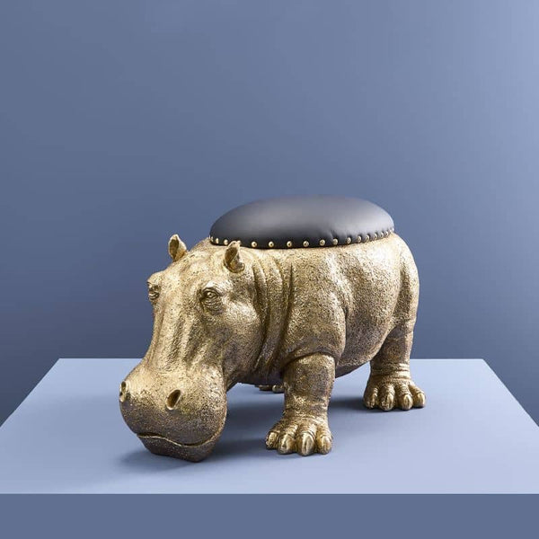 Sgabello Hippopotamus Patty Gold
