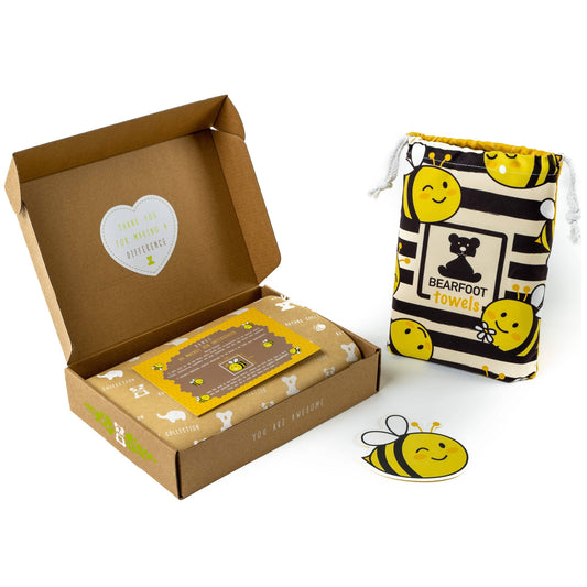 Large microfiber beach towel - Bee