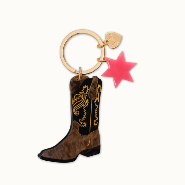 Portachiavi con stivali da cowboy
