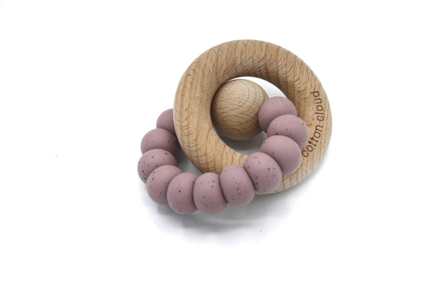 Beissring Round aus Silikon Dusty Mauve
