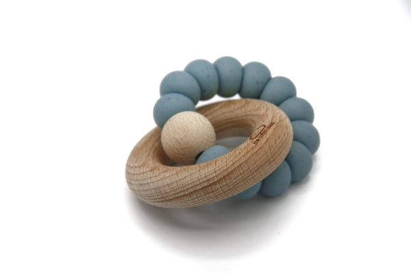 Beissring Round aus Silikon Smokey Blue