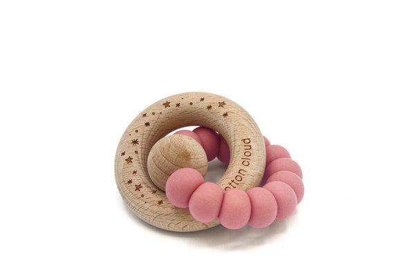 Beissring Round aus Silikon Wild Rose
