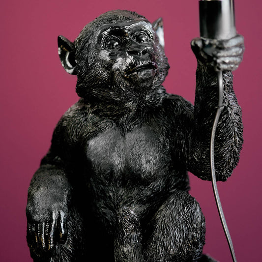 アブモンキーテーブルランプ、ブラック、25.5 x 23.5 x 39.5 cm