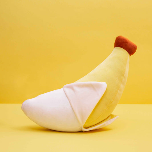 Coussin Fluffy Banana jaune