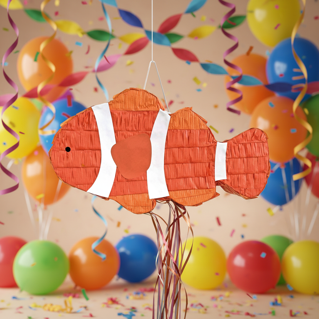 Piñata de pez payaso
