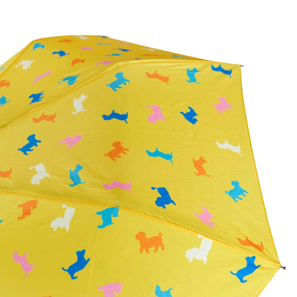 Children's umbrella, Puppymbrella, yellow, with cover, nylon