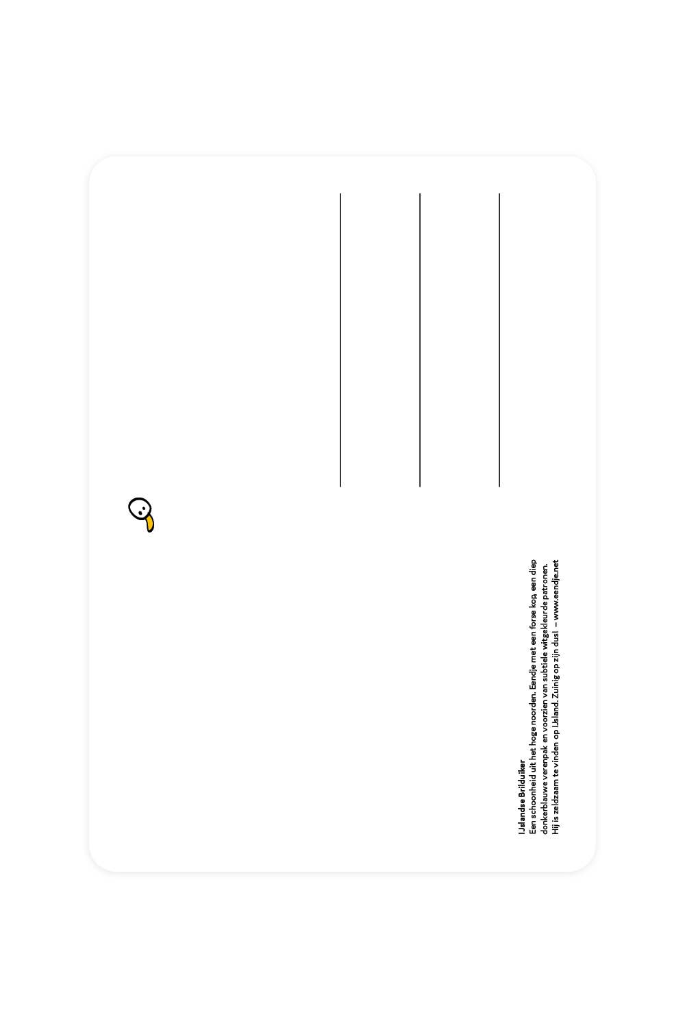 Postal con un buceador islandés con gafas de buceo