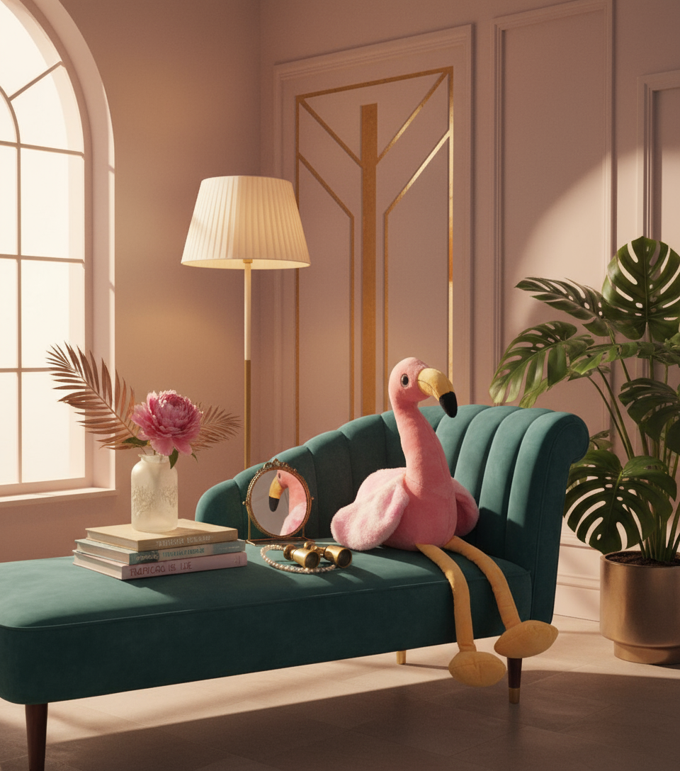 Peluche Anny le Flamant Rose