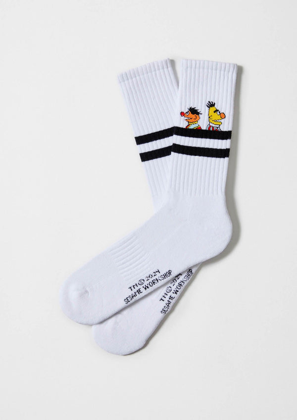 Chaussettes BeSesameStreet Epi & Blas White – Besocks