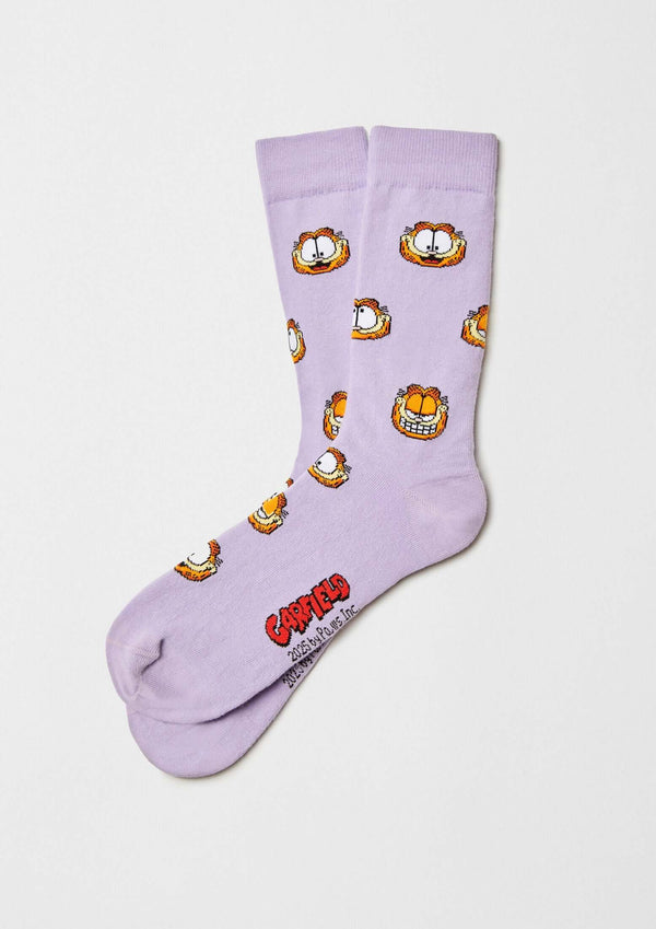 Chaussettes BeGarfield Faces Mauve – Besocks