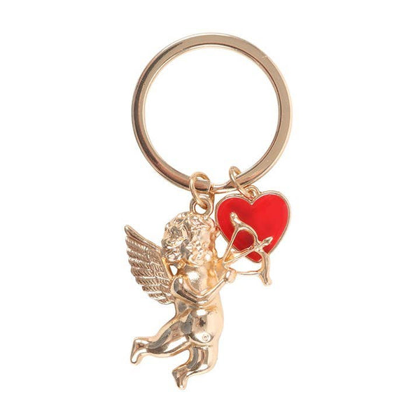 Porte-clés Ange de la Saint-Valentin « Livraison de Cupidon »