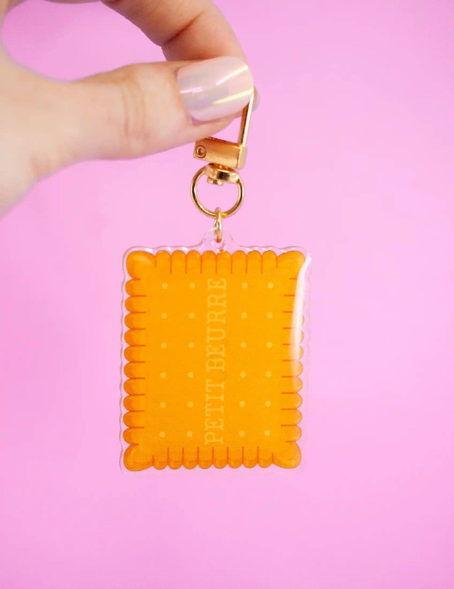 Porte-clés acrylique – Petit beurre biscuit classique français | Joanna Behar – vue 3