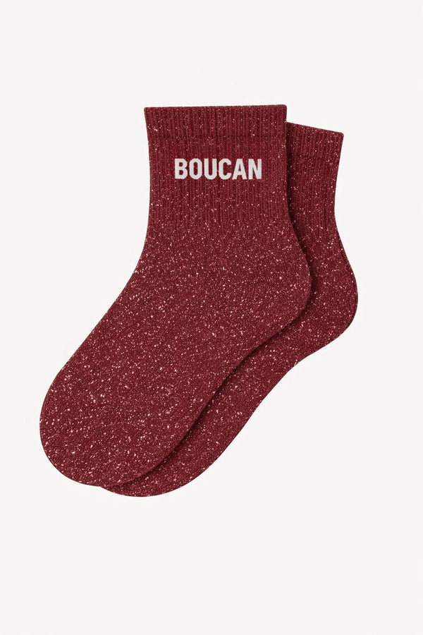 Chaussettes Courtes à Paillettes "BOUCAN" - Cherry Pop