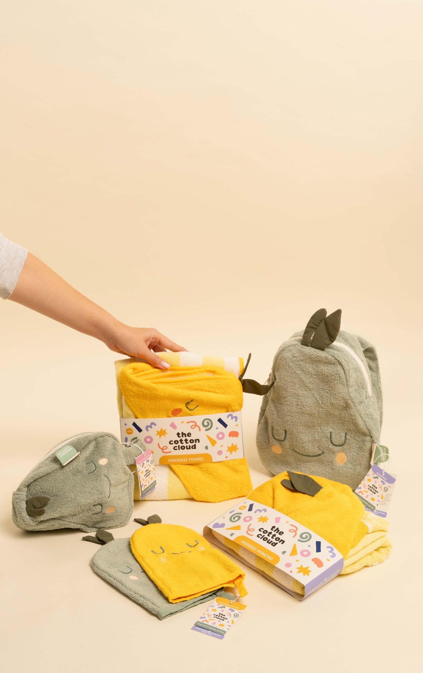 みかん柄ウォッシュクロスセット