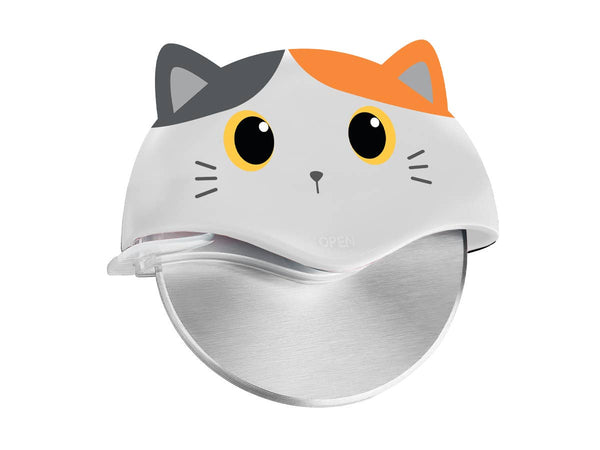 Coupe-pizza Chat Orange