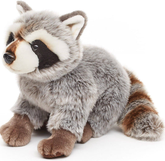 Mapache, sentado, 25 cm (largo), juguete de peluche o peluche