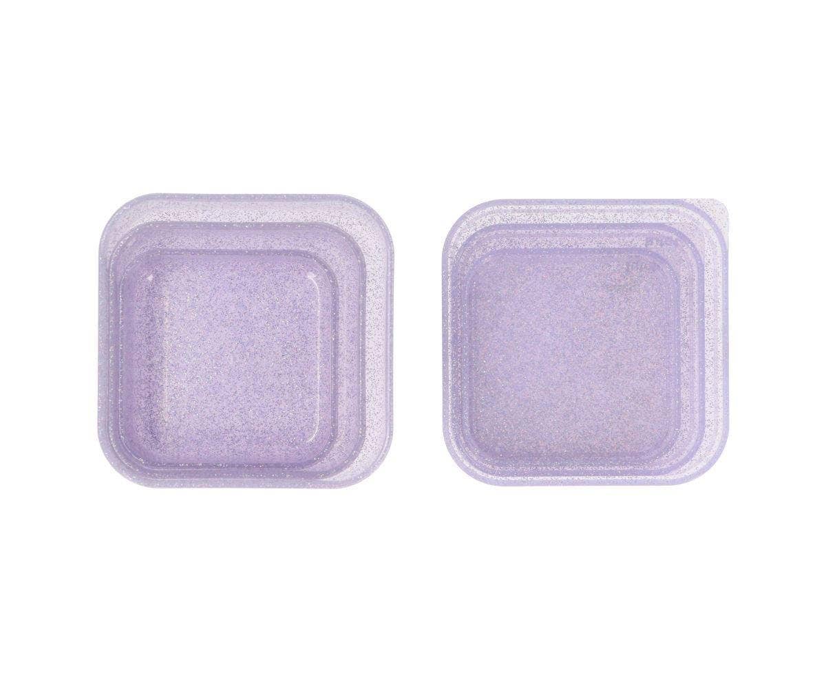 3 Lilac Sequin Lunch Boxes