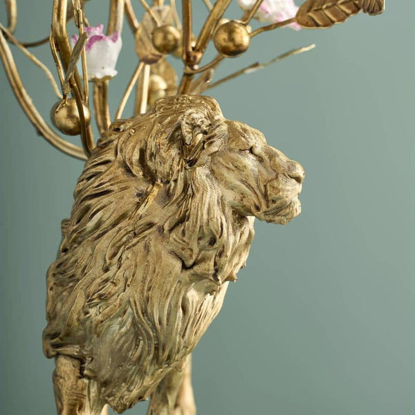Lampadario a forma di leone, in polietilene/metallo, 20 x 15 x 37 cm