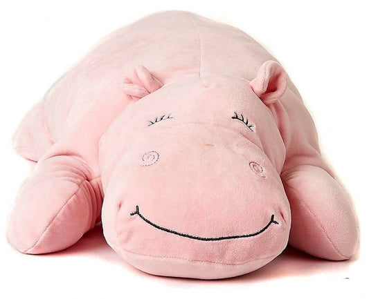 Cojín - hipopótamo rosa - ultra suave - peluche