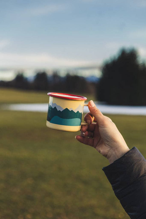 Tasse émaillée Montagnes