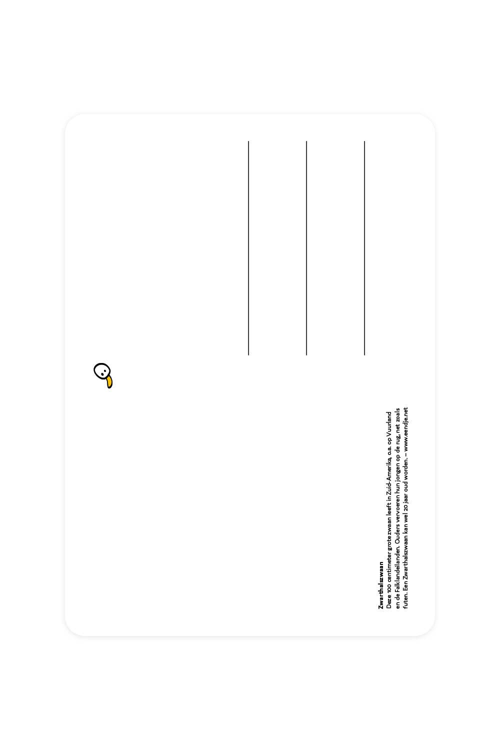 Postcard with Zwarthalszwaan