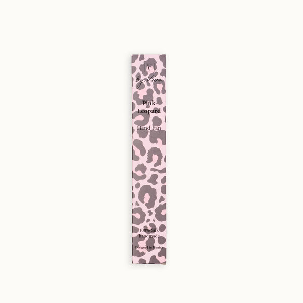Abanico de leopardo rosa