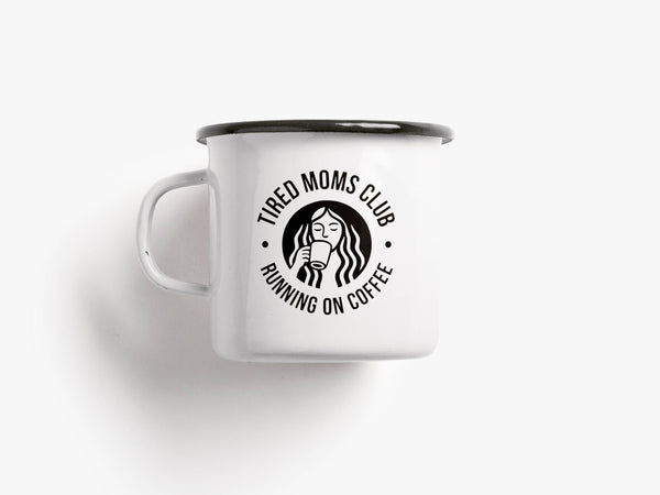 Caneca de verniz "Clube das Mães Cansadas"