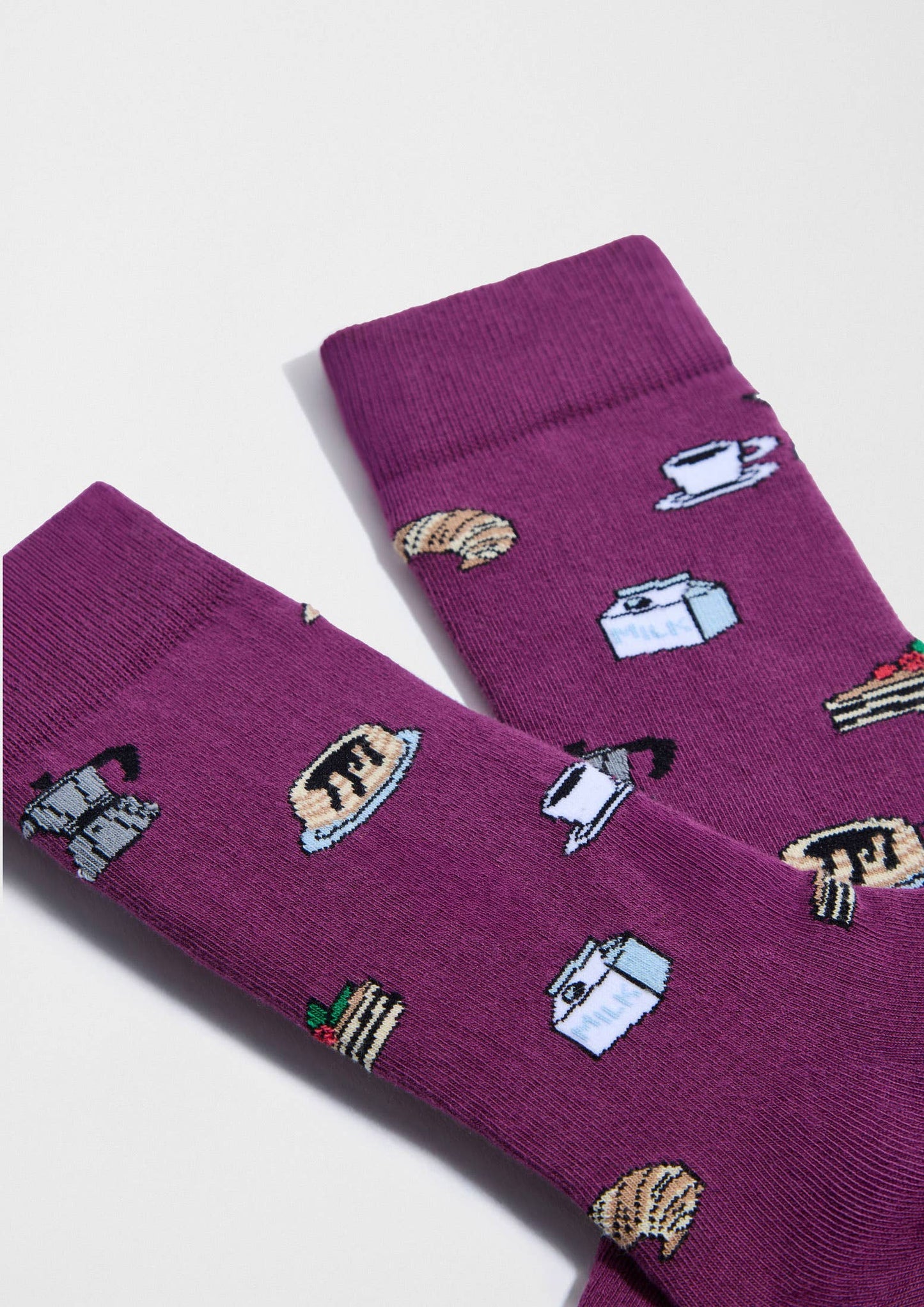 BeSweetBreakfast Violet - Chaussettes en Coton 100% Biologique