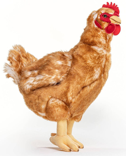 Peluche de pollo marrón