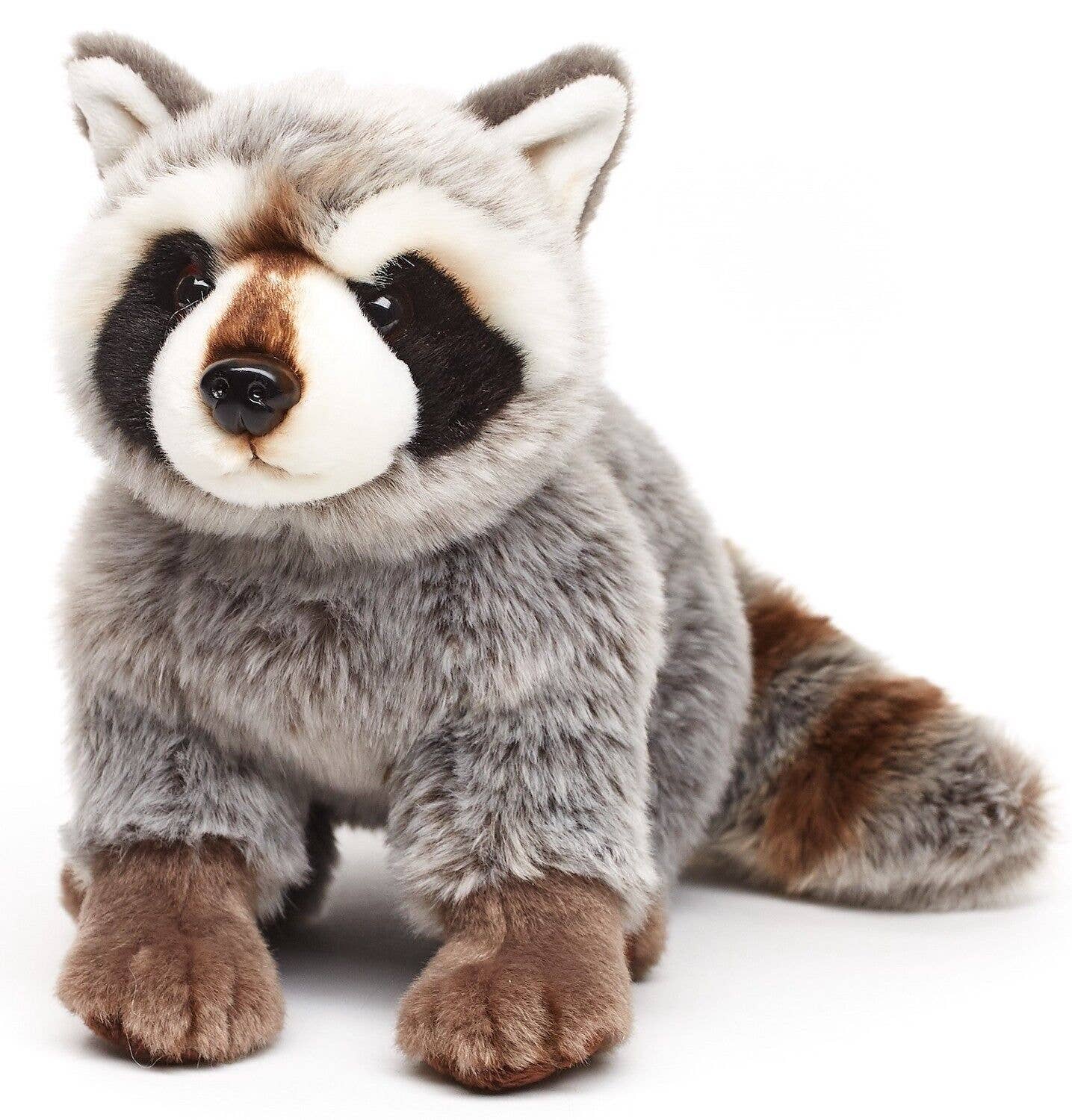 Mapache, sentado, 25 cm (largo), juguete de peluche o peluche