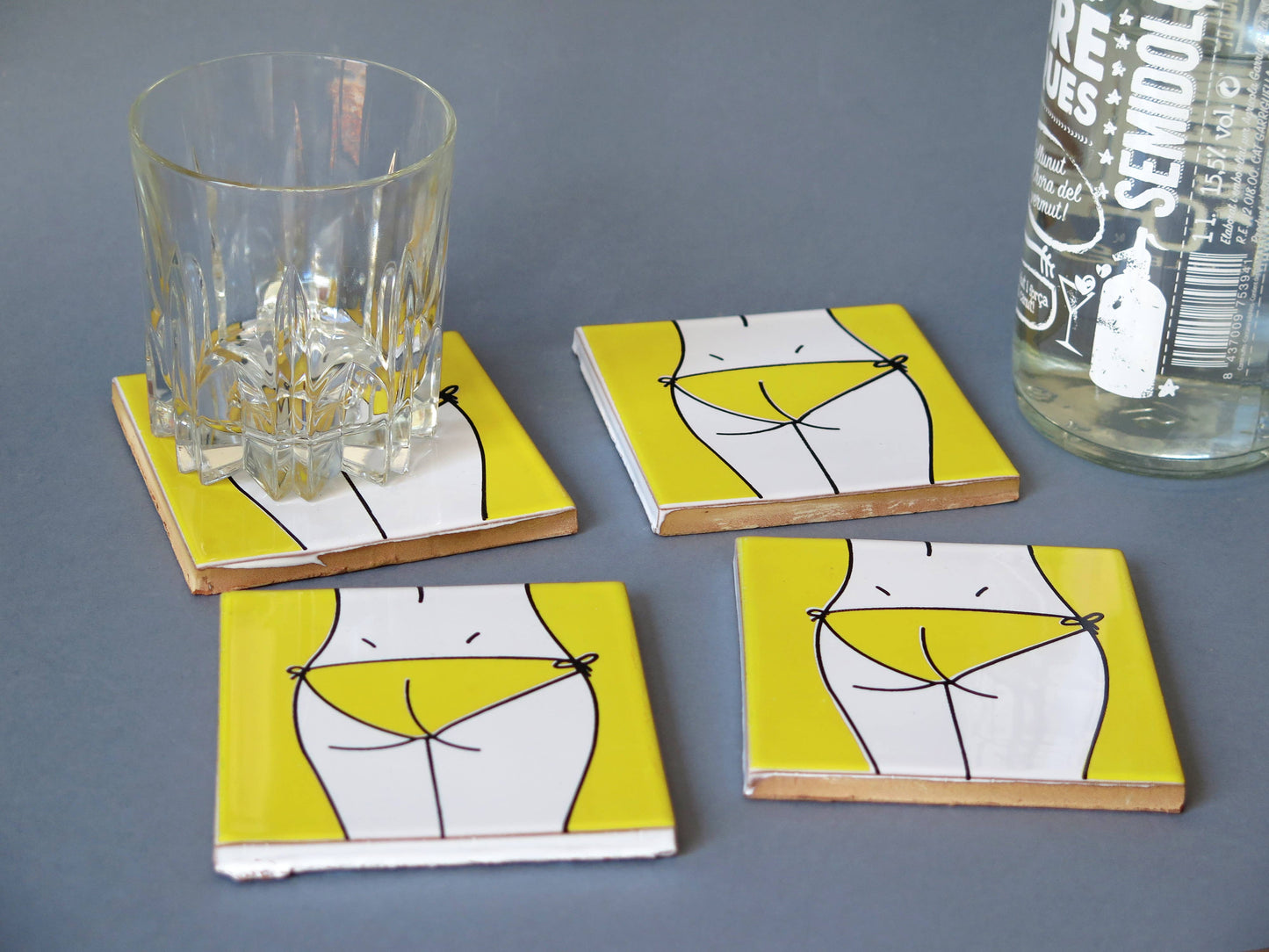 Bikini Design ceramic coasters