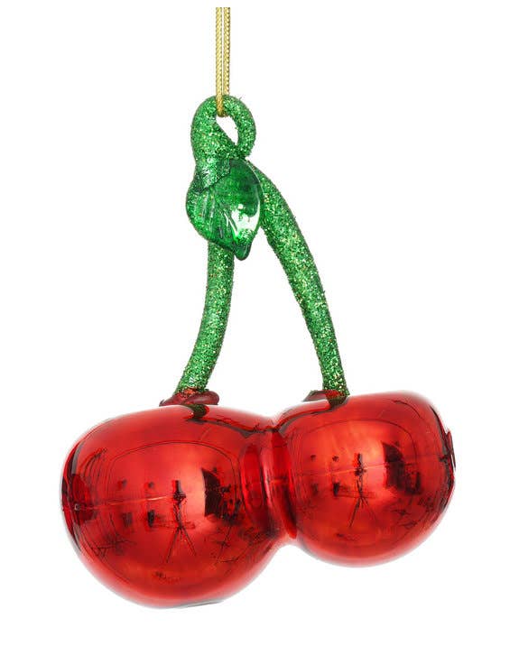 Decoración colgante de cerezas