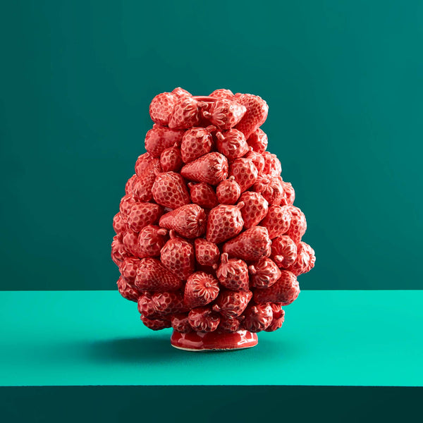 Vaso Fragola, Gres Rosso, 20 x 20 x 25 cm