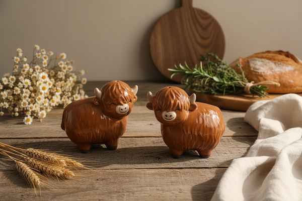 Salière et poivrière Vaches des Highlands – Sass & Belle – vue 2