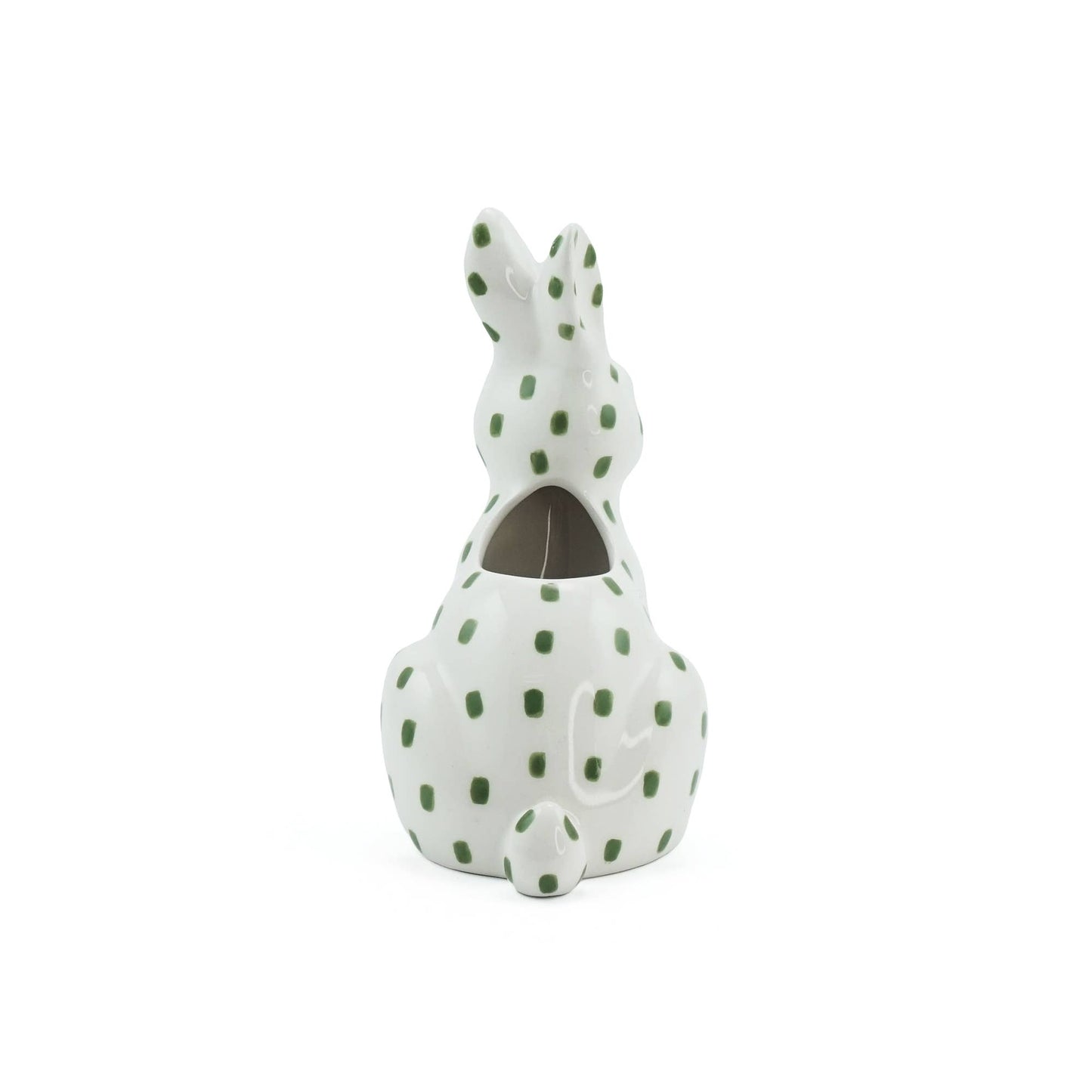 Vase en forme de lièvre en céramique Woodland Animal vert