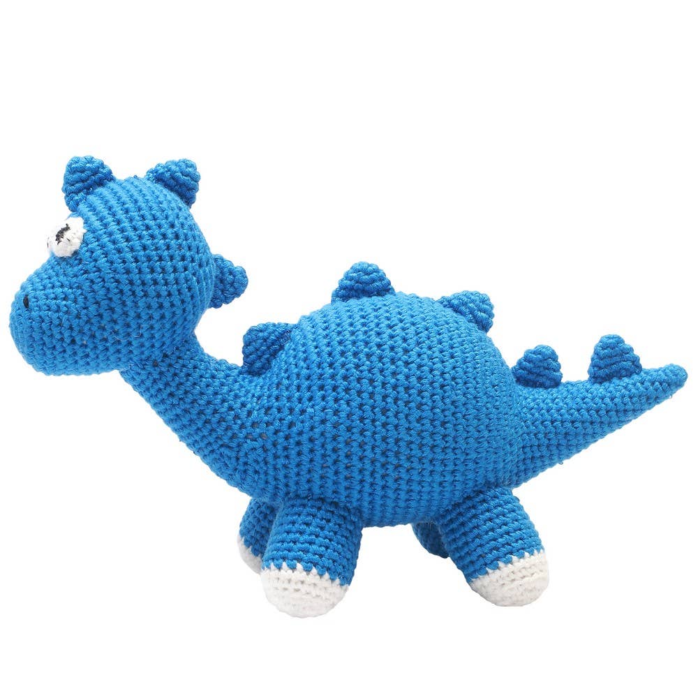 Peluche de ganchillo XL - Dinosaurio azul
