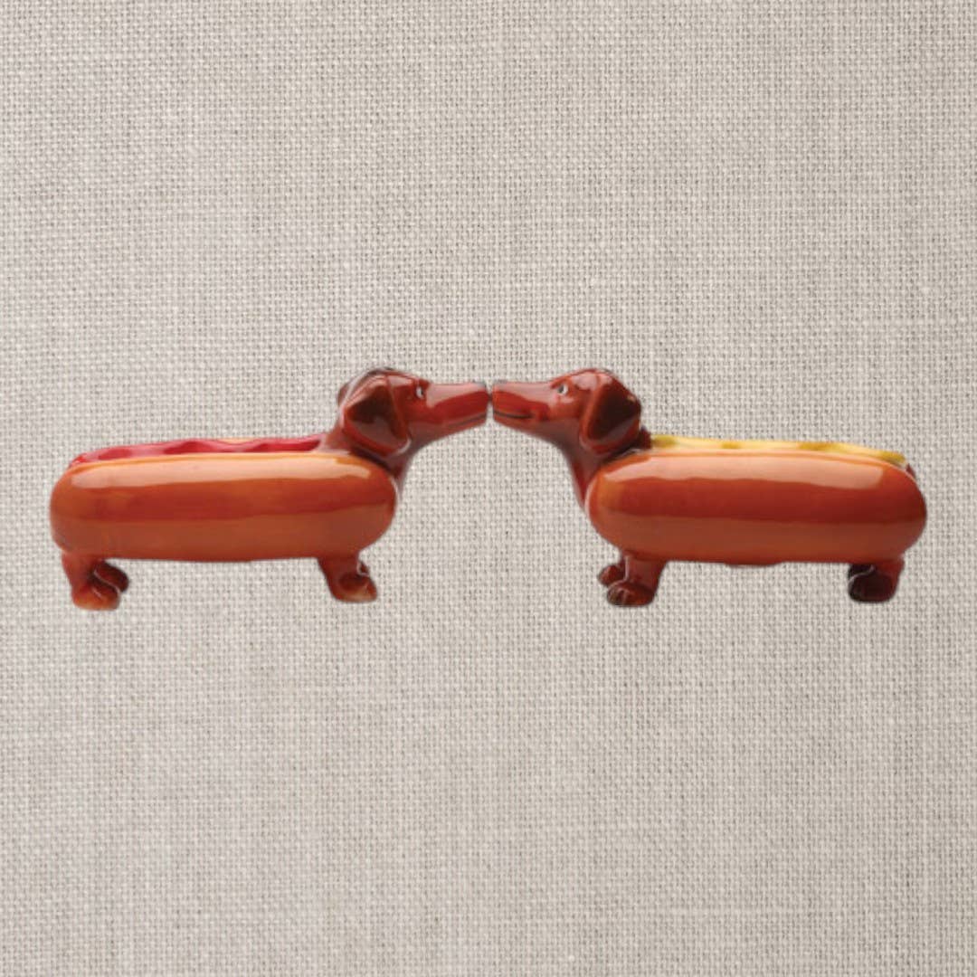 Set di saliera e pepiera Happy Hot Dogs