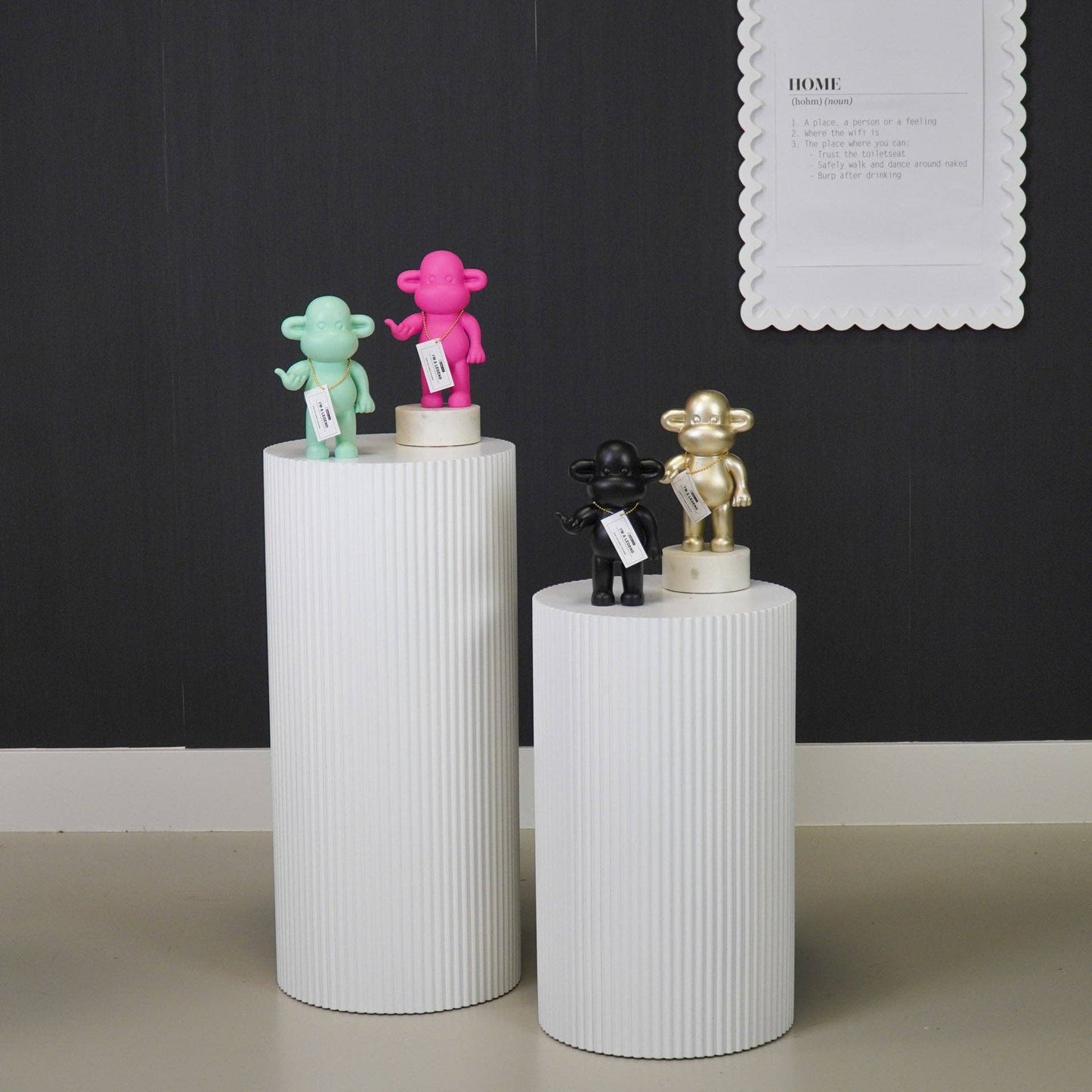 Ornement - Figurine Singe Hang Loose 'La Légende' - Polyrésine - Vert menthe - 11x7x19cm